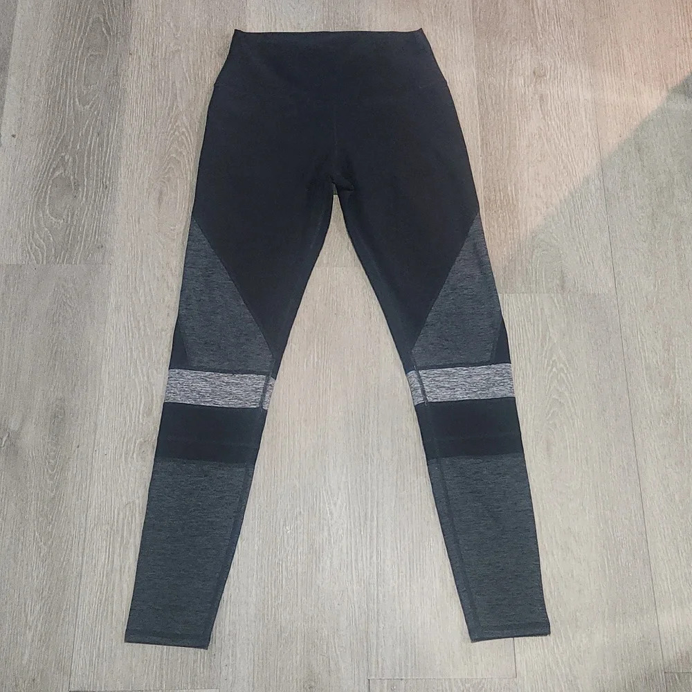Alo yoga momentum leggings black grey size medium